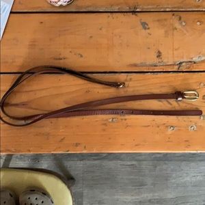 Women’s leather double wrap belt